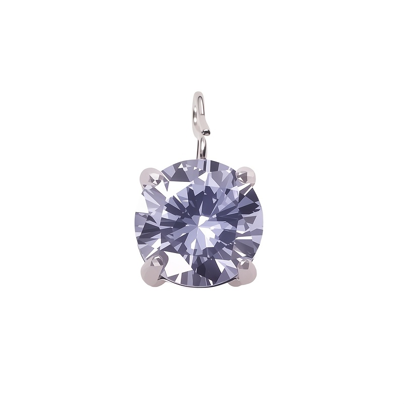 Versatile Style Non-Fading Round Synthetic Zircon Pendant Necklace