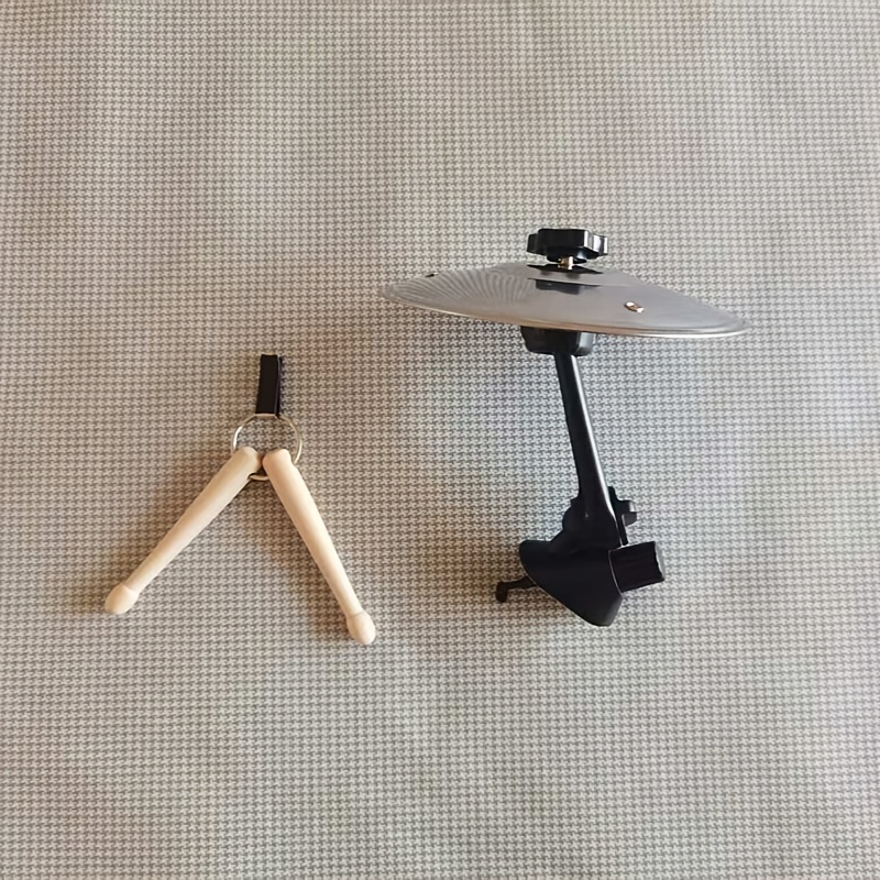 TEMU Car Vent Drum Sticks With Cymbals Set - Musician & Jazz Lover Must-have, Fun Drumming Accessory For Road Trips, Includes 2 Drumsticks, 1 Cymbal,