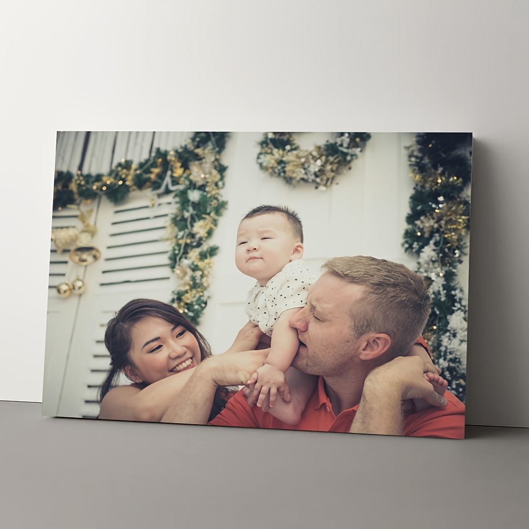 Custom Photo & Text Canvas Print for Baby Pictures