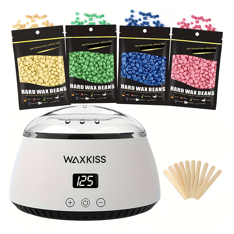 

Smart Touch-controlled Wax Melting Machine Set, Hard Wax/full Body Hair Removal Wax Heater, Suitable For Facial Eyebrow Bikini Leg Waxing, Includes 4 Packs Of Hard Wax Beads