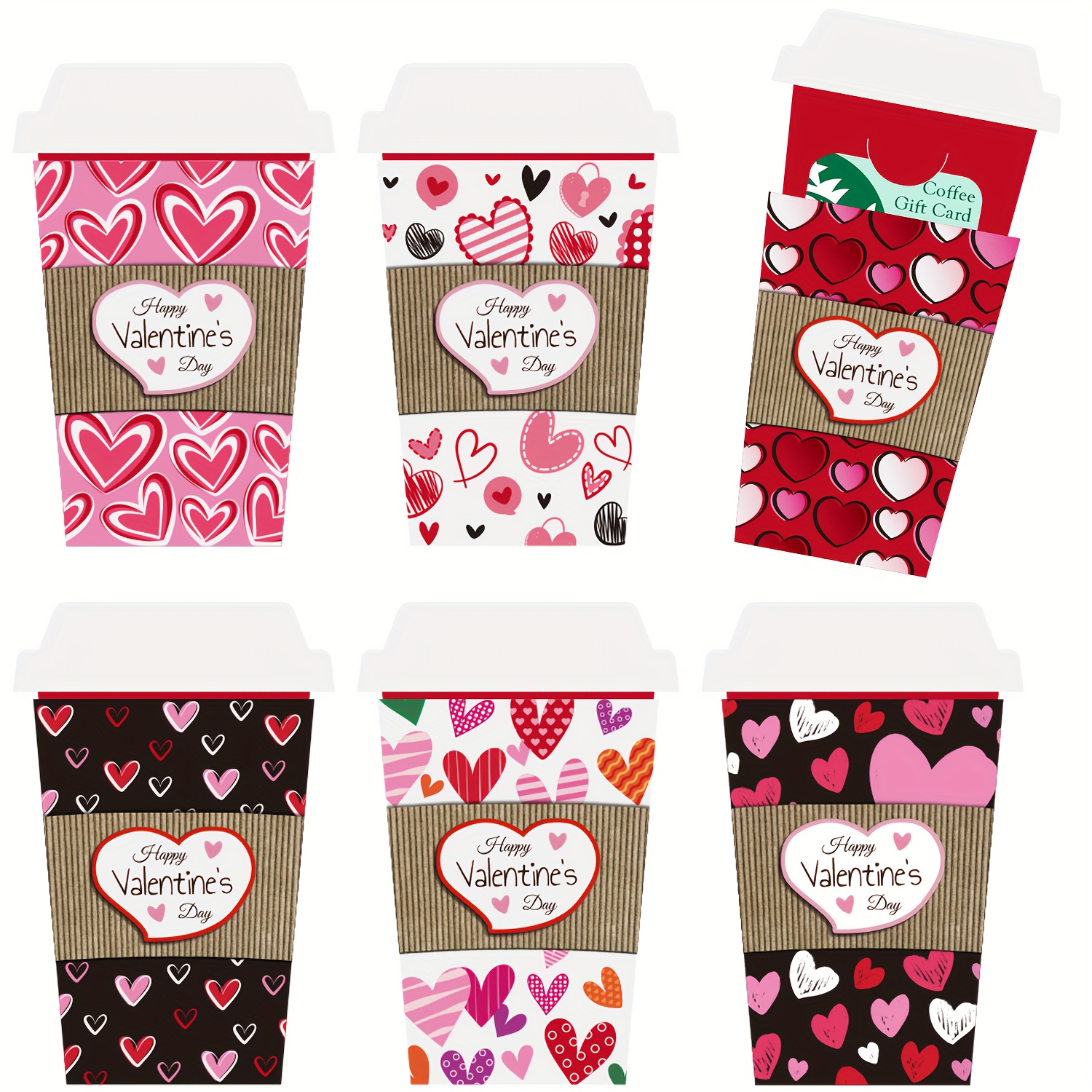 

Valentines Day Card Holders, Teacher Valentine Gift Card Holder, Coffee Cup Gift Card Holder Appreciation Present For Teachers School Office Colleagues Staff Nurses