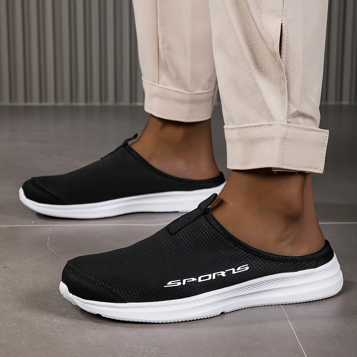 Men s & Women s Breathable Slip-Resistant Arch Support Slip-On Slippers -   Comfortable Low-Top Sneakers with Arch Support, Cushioned Insole & Non-Slip MD Sole for Beach, Gym, Casual Wear - Unisex Athletic Slippers for Men and Women (Black/Gray/Navy/White) - Ideal for Outdoor, Hiking & Everyday Use - Lightweight & Versatile   Footwear, Extra Wide Width Shoes for Men, Sneakers for Men