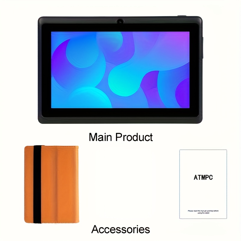 Image of Atmpc 7 Inch Tablet 4gb(2gb+2gb) 32gb Rom For 14 Tablet Pc With Core Processor, Hd Ips Display, Dual Camera, Wifi, Tablet With Case, 2025