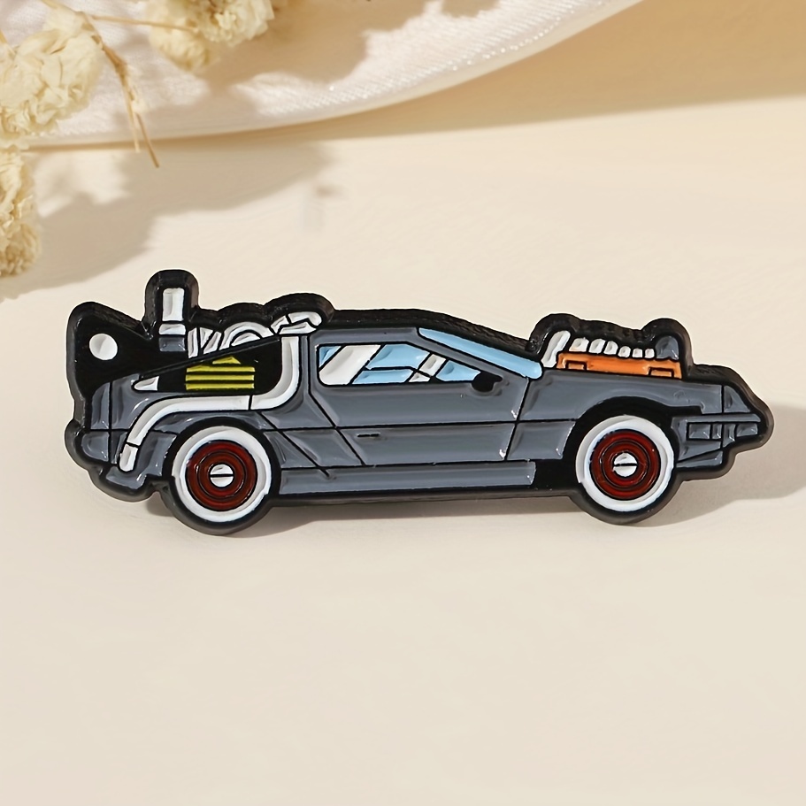 

1-pack Cartoon Car-shaped Alloy Brooch Pin For Clothing, Backpack, And Chest Decoration - Daily And Party Accessory, Ideal Gift For Friends