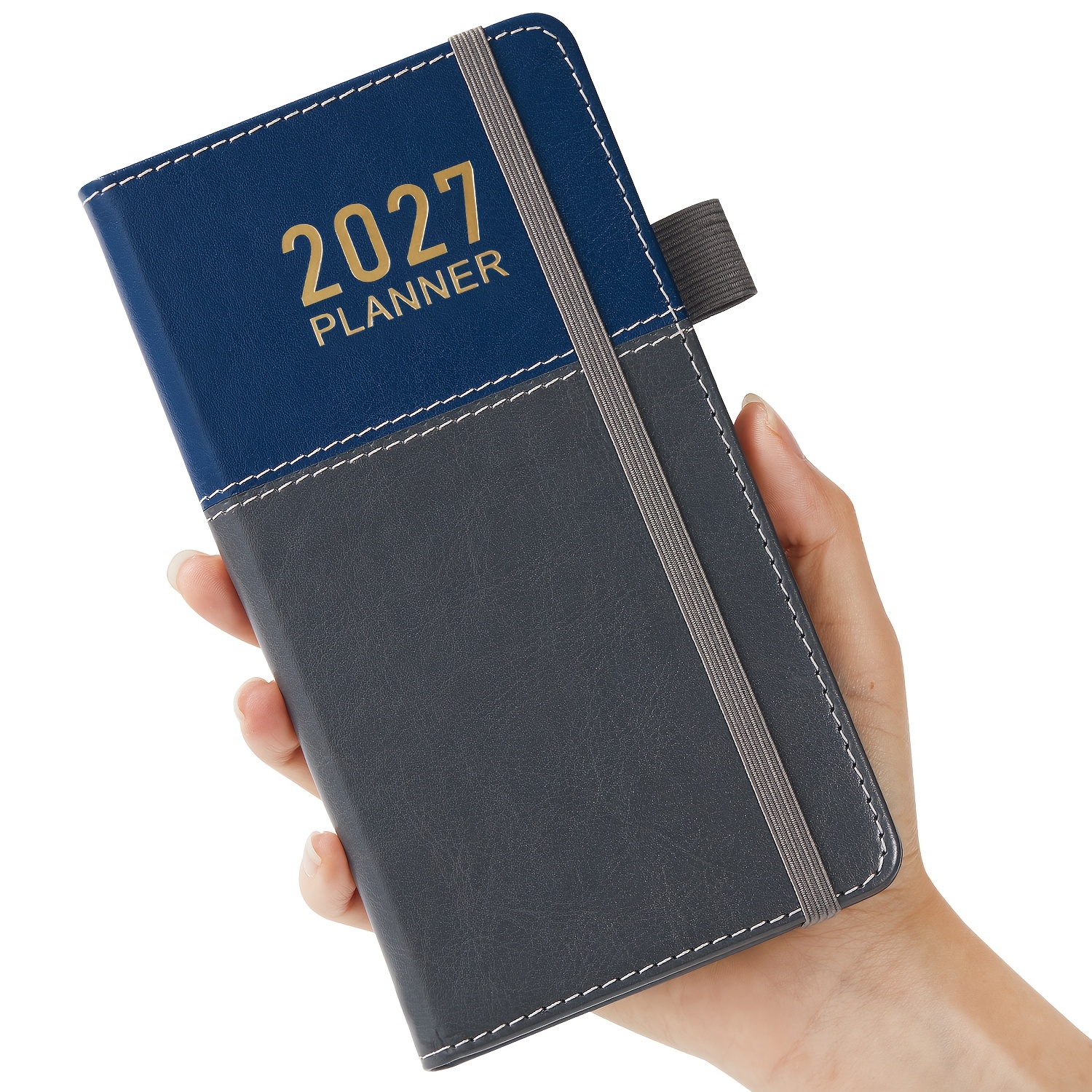 TEMU Agenda tascabile 2027, piccolo planner settimanale e mensile da borsetta, 1 gen 2027 - 31 dic 2027, con linguette mensili, , mini agenda A6 per