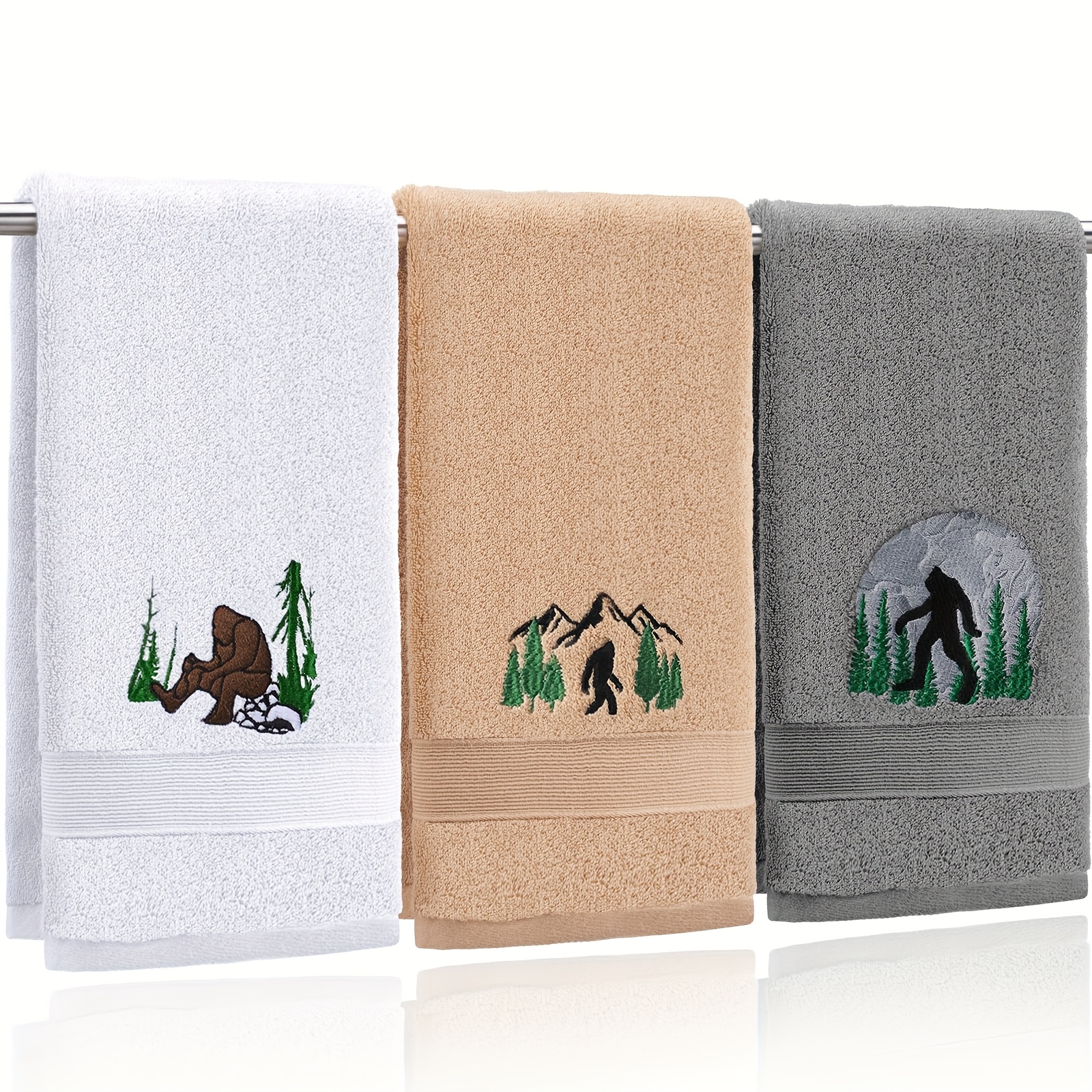 TEMU Set Of 3 Humorous Hand Towels Featuring , Perfect For Decorating Your Bathroom Or Kitchen. Made From 100% Cotton, Each Towel Measures 13.3 By