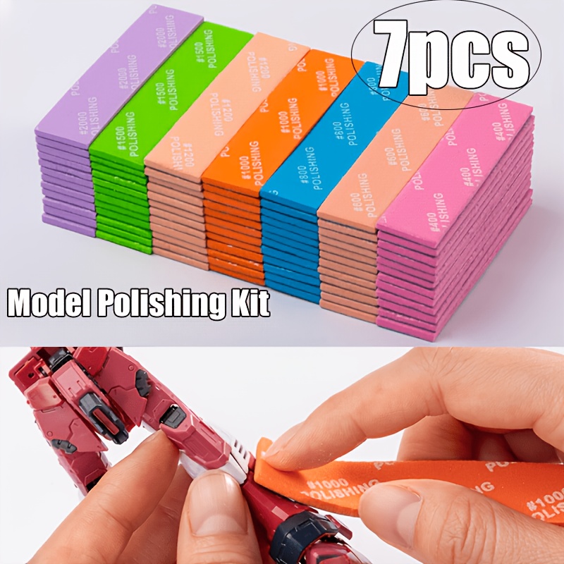 Image of Polishing And Sanding Kit(7-15pcs), Sanding Sponge For Model Gundam Building, Hobby Model Tools, Hand Sanding Block, Wet And Dry, Reusable, Polishing Of Finished Epoxy Resin Products