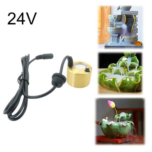 1pc 24V Ultrasonic Mist Maker with DC Power Supply - Compact Atomizing Head for Fish Tanks, Ponds, Water Fountains & Bird Baths, Durable Design for Efficient Mist Production, Pond Aeration, Natural Aesthetic, Sleek Construction, Without Battery