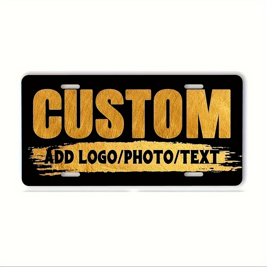 

Custom Aluminum Car License Plate, 12x6 Inches, Personalized With Photo/text/logo, , Decorative Front Tag For Home & Kitchen Decor, Wall-mounted, Artistic Style, , Aluminum Material