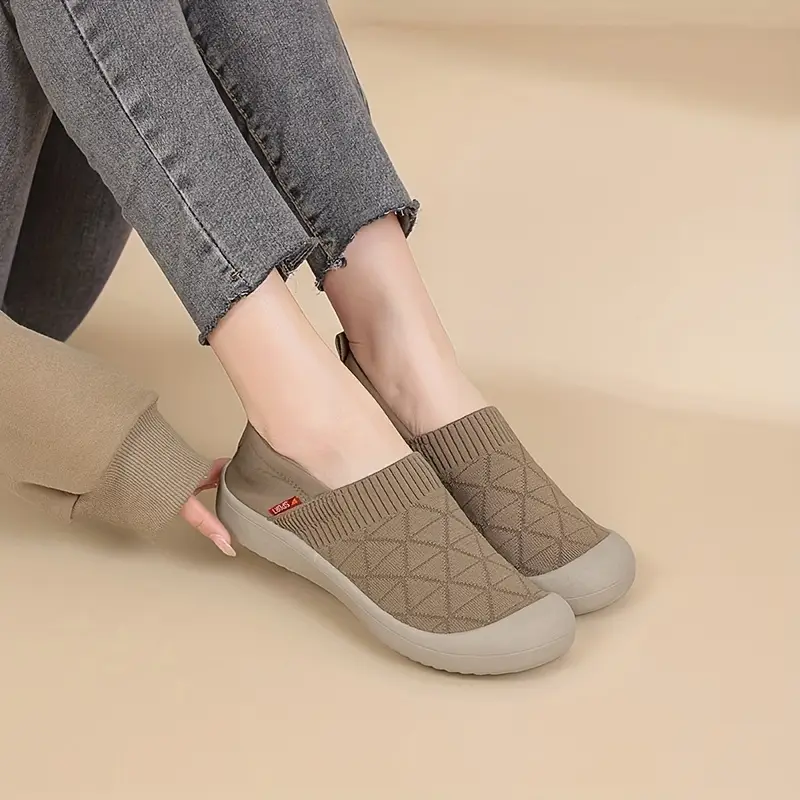 Knit Slip-On Loafers