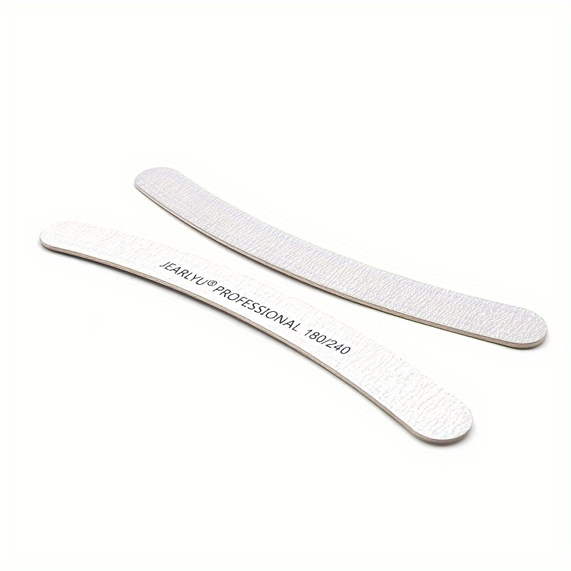 10pcs Double-Sided Grey Sandpaper Nail File Blocks, Grit 100/180/240