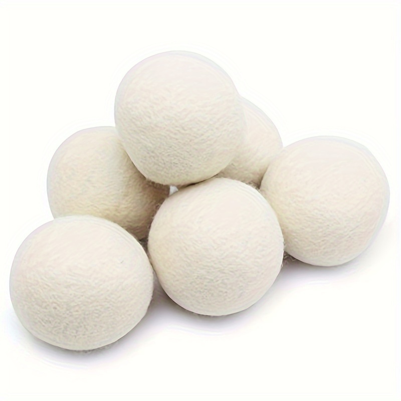 

12pcs Premium Wool Dryer Balls - Natural Fabric Softener Alternative To Sheets, High-quality Laundry Drying Balls, Wool Dryer Balls, Fabric Softener, Natural, Laundry Balls