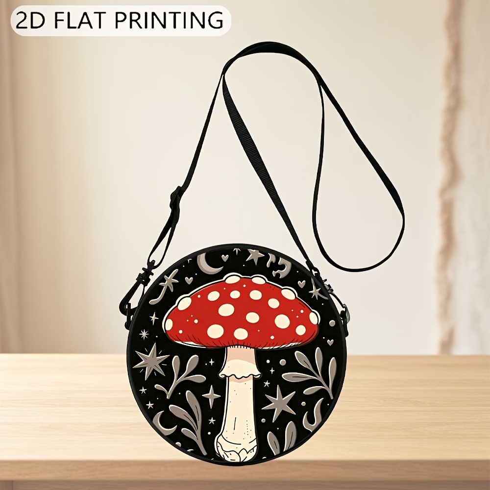 TEMU 1 sac à bandoulière pour femme avec imprimé mystique de et de ciel pour Halloween, sac portable et décontracté de tous , plat 2D, bandoulière