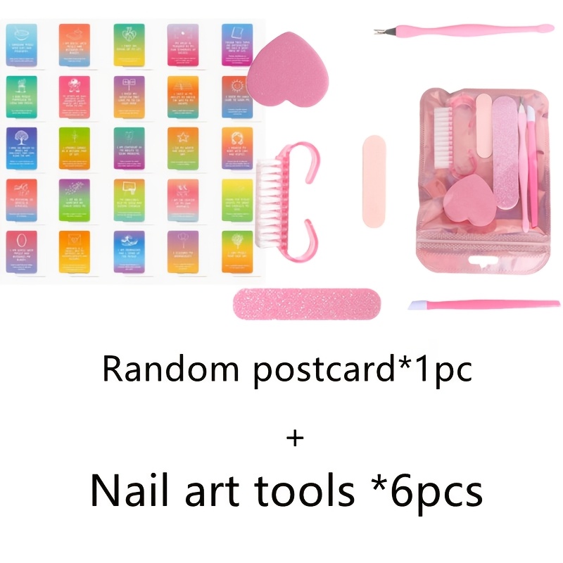 TEMU High-quality Nail Care Set, Reusable High-end Nail Tools - Heart-shaped Nail File, Heart-shaped Nail Trimming Sponge File, Polishing And Shaping