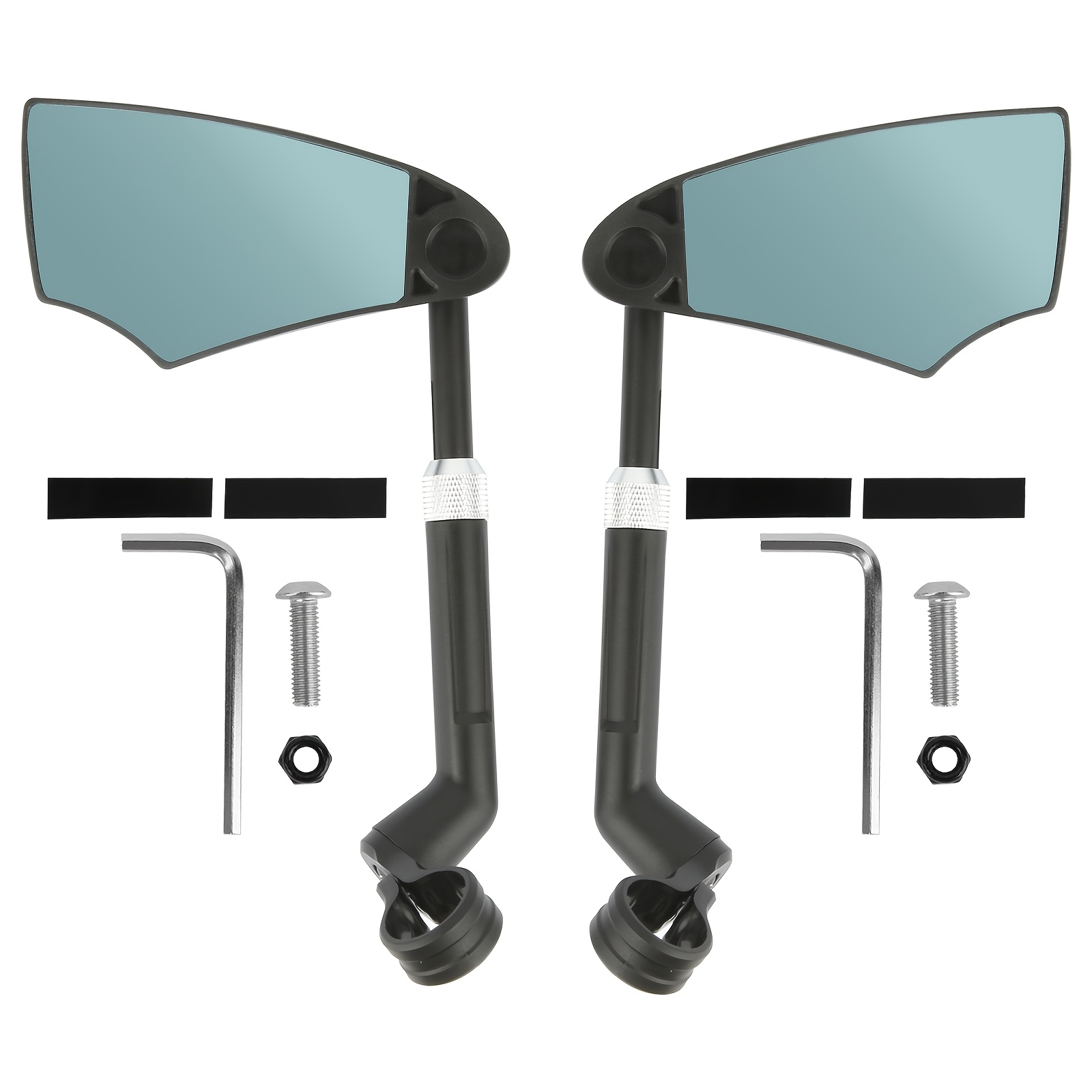 1/2pcs Bike Mirrors Glass+abs With 360° Rotatable, For 20-25mm Handlebar