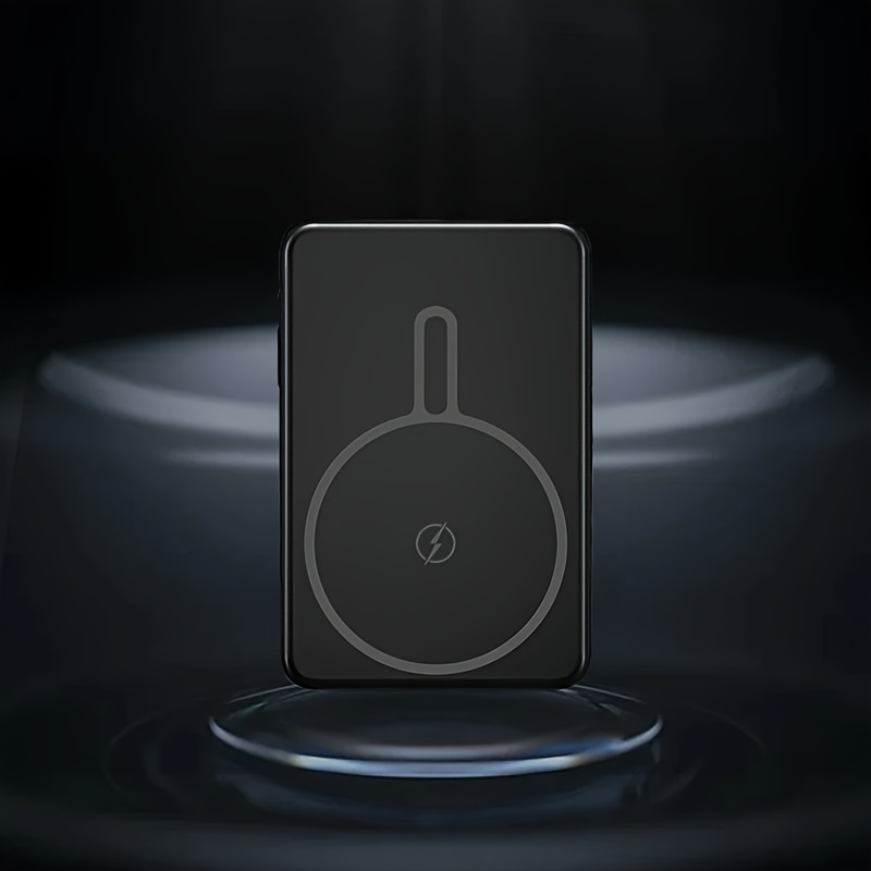 TEMU 10000/5000mah Portable Wireless Charger For Power Banks - Usb-c Dual Charging, 22.5w Fast Charging, Compact Emergency Power Bank For Iphone/,
