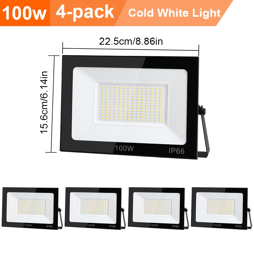 Image of 2/4 Packs 100/50/30/20/10w Led Lights, Led Ceiling Lights, Outdoor Lighting, Spotlights, High-pressure Lamps, Courtyard, Garden, , Free Shipping, Wired Use Without Plug Ip66
