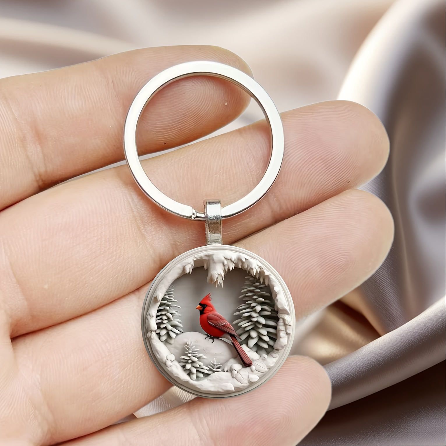 

Red Keychain - Alloy For Purses, & Backpacks - Unique