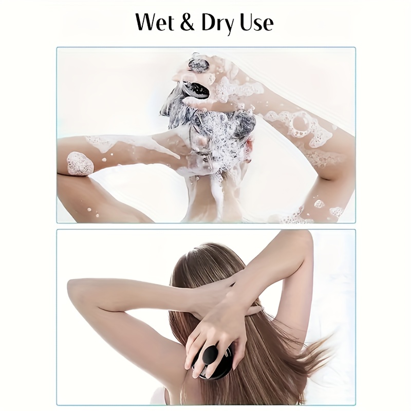 silicone hair wash brush scalp massage brush hair comb adult hair wash massager non slippery smooth hair comb details 2