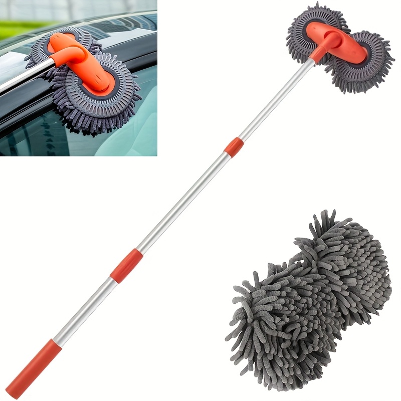 E-shop Autoreinigungsbürste, Ultrafeiner Faser-Mopp, Chenille-Bürste, Kratzfreie Reinigung, Keine Beschädigung der Autolackierung, mit verstellbarer