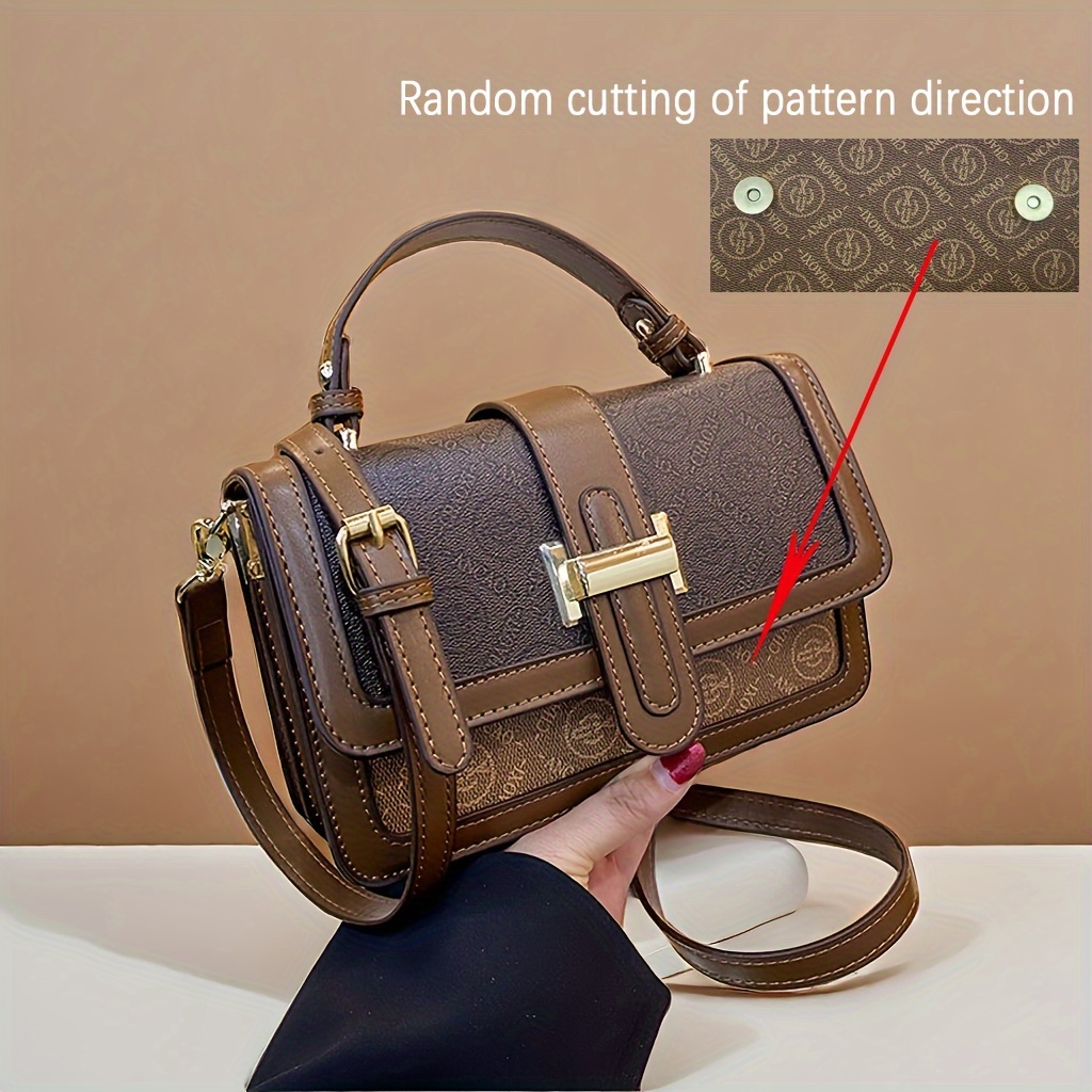 

Retro Printed Crossbody Bag, Women's Mini Handbag, Fashion Square Shoulder Bag & Purse