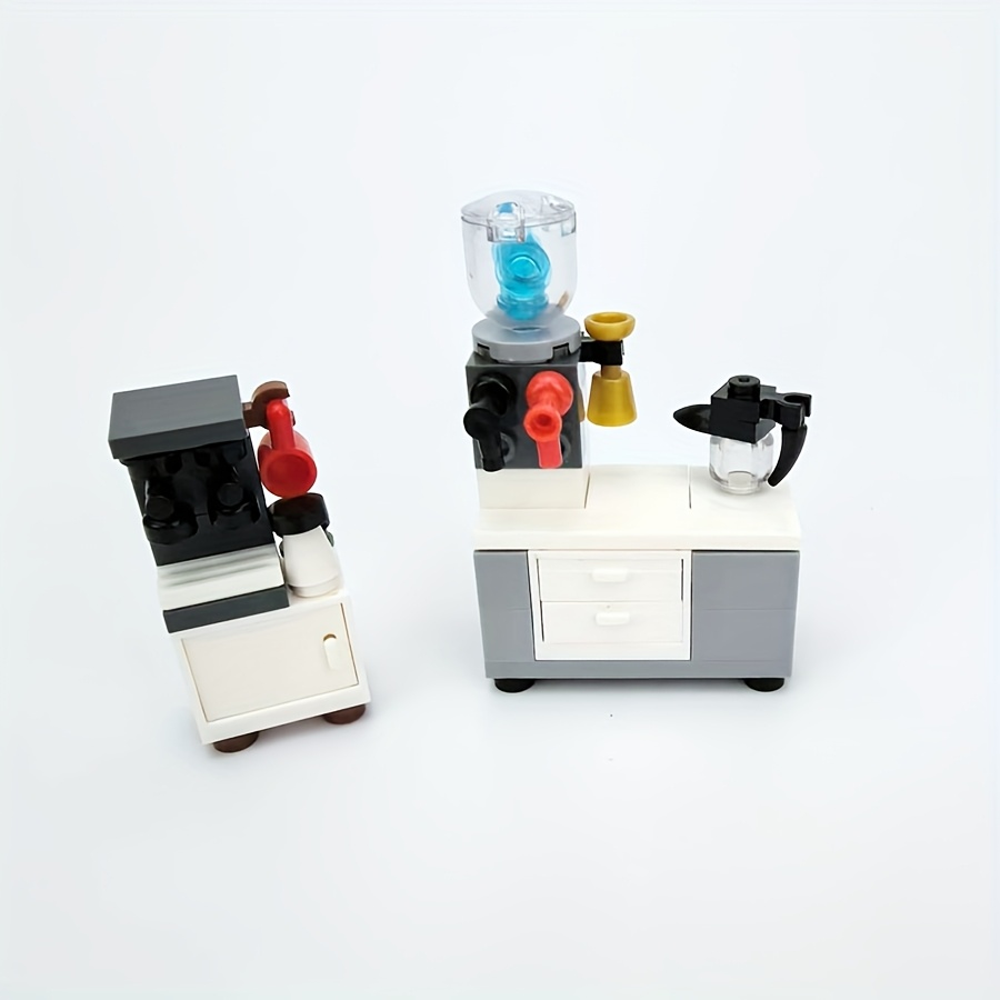 Mini Coffee Machine & Water Dispenser Building Blocks Set