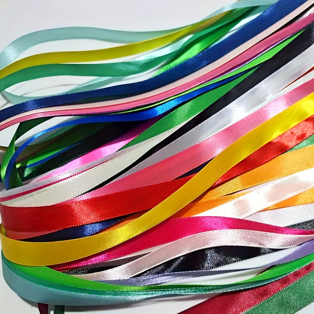 

Assorted Colors Satin Ribbon, 0.59" Wide, 40 Yards - Gift Wrapping & Wedding Decorations