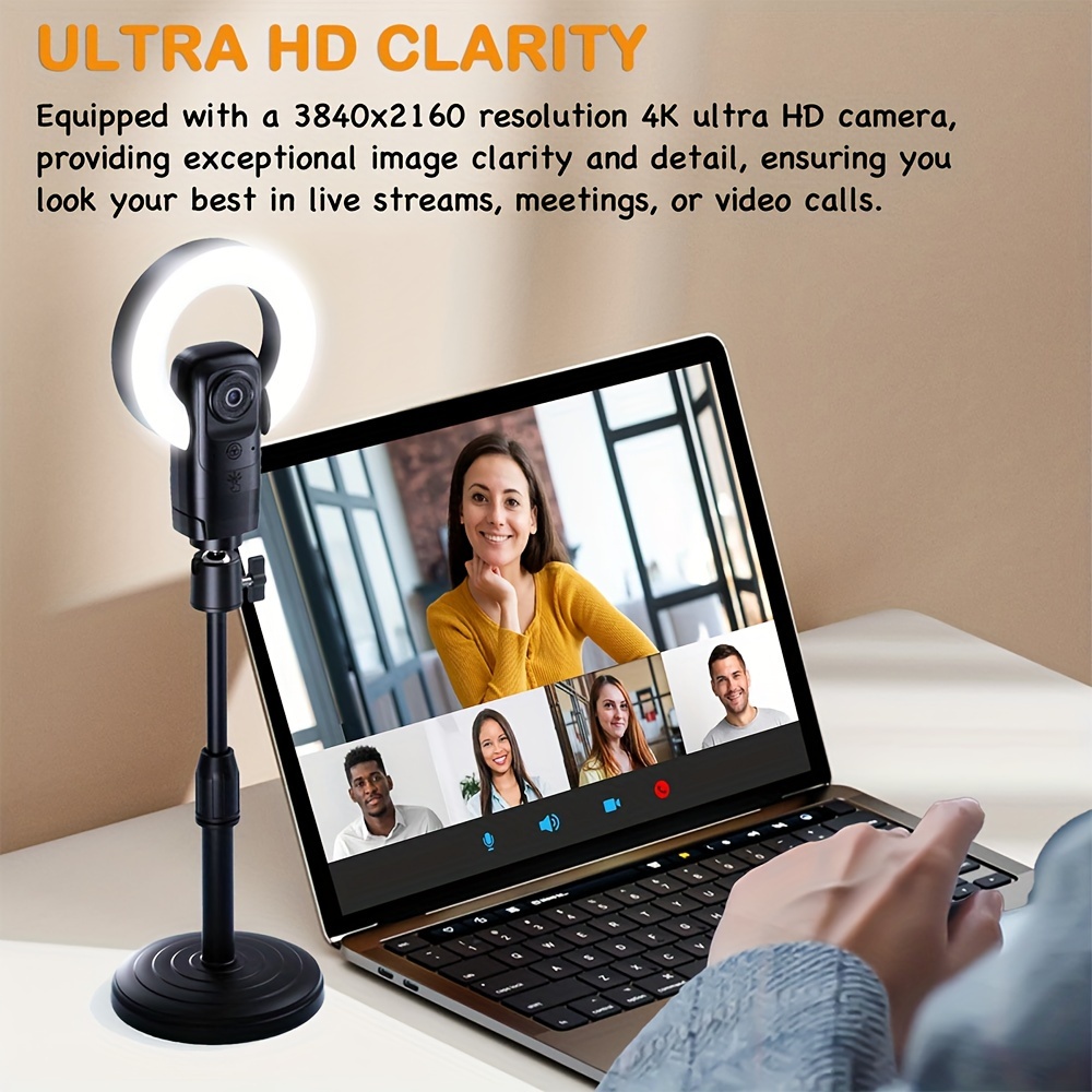 4k live streaming camera perfect halloween gift fill light Temu