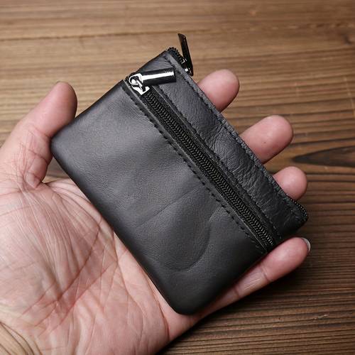 jlfgpj handmade genuine leather mini coin purse unisex top layer cowhide casual and bag card bag