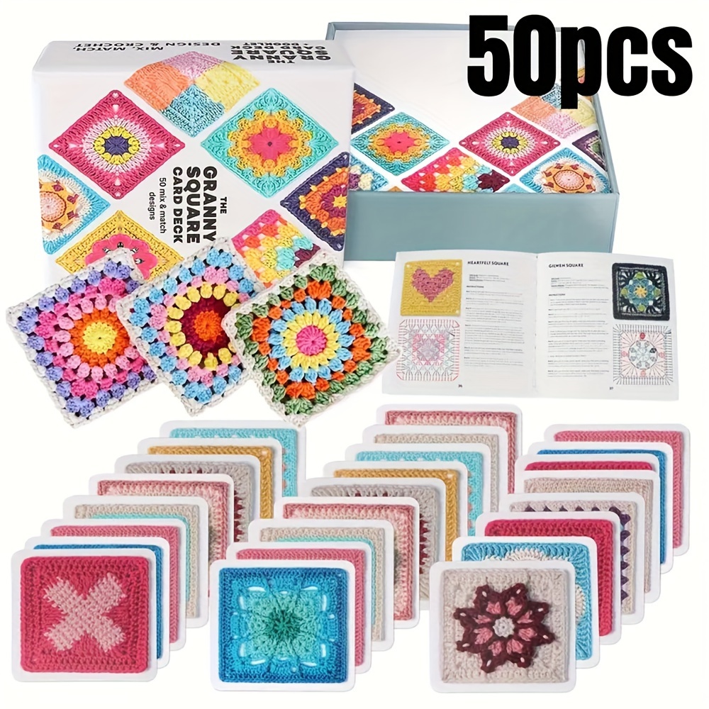 TEMU 50pcs Crochet Pattern Set For Adults - Knitting & Sewing Templates (hooks And Not Included)