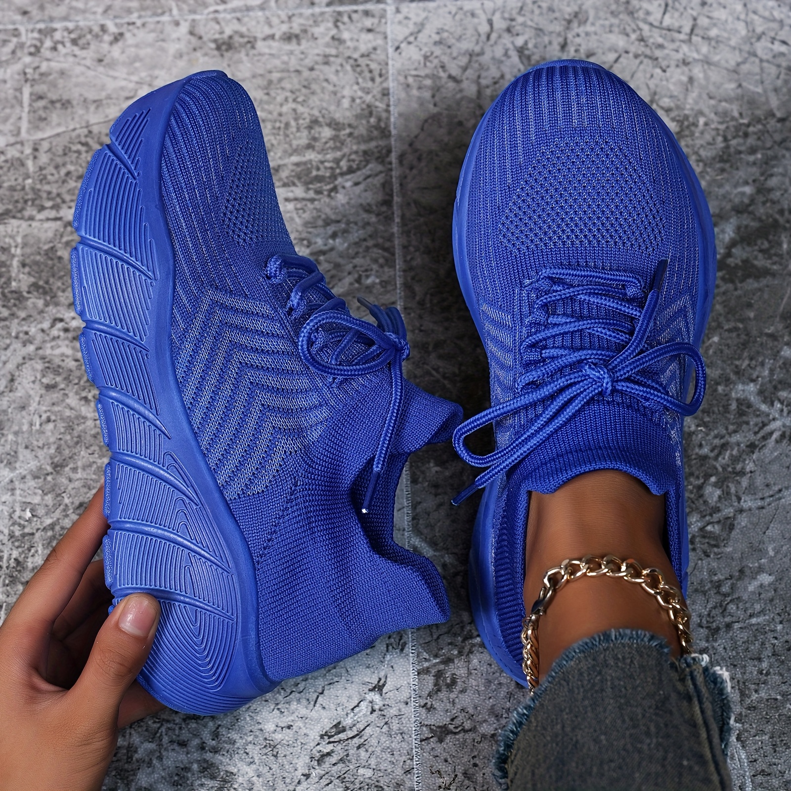 Royal Blue Rhinestone Tennis Shoes Royal Blue Sneakers Womens Sold