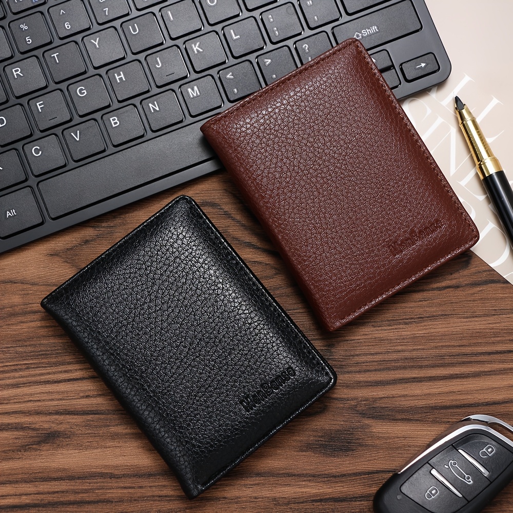 

Men's Leather Vertical Coin Purse With Multiple Card Slots