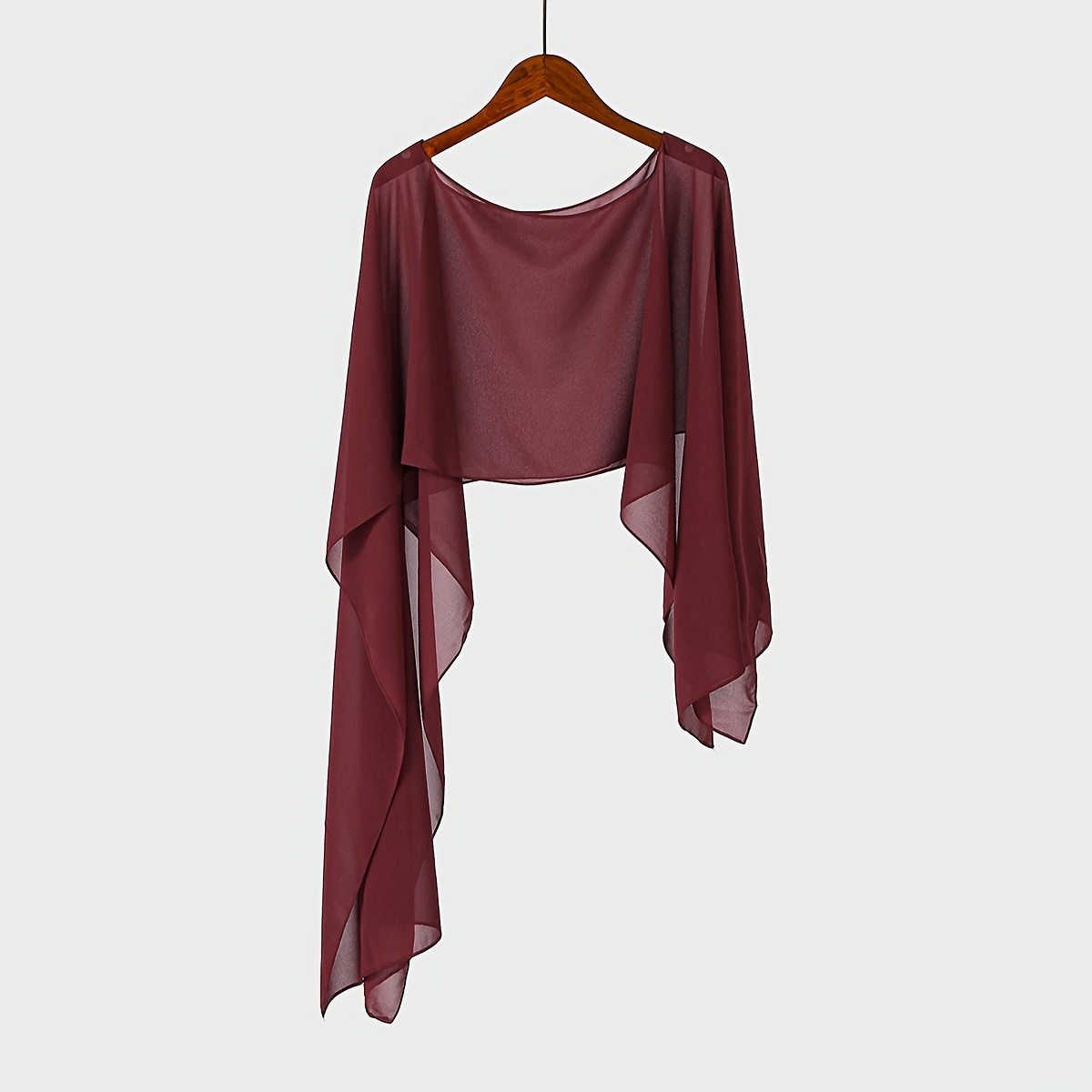 TEMU Fashionable Chiffon Pullover Women's Shawl, Breathable And Comfortable Slip-on Headscarf, Long Scarf, Summer Headscarf For Women, Breathable And