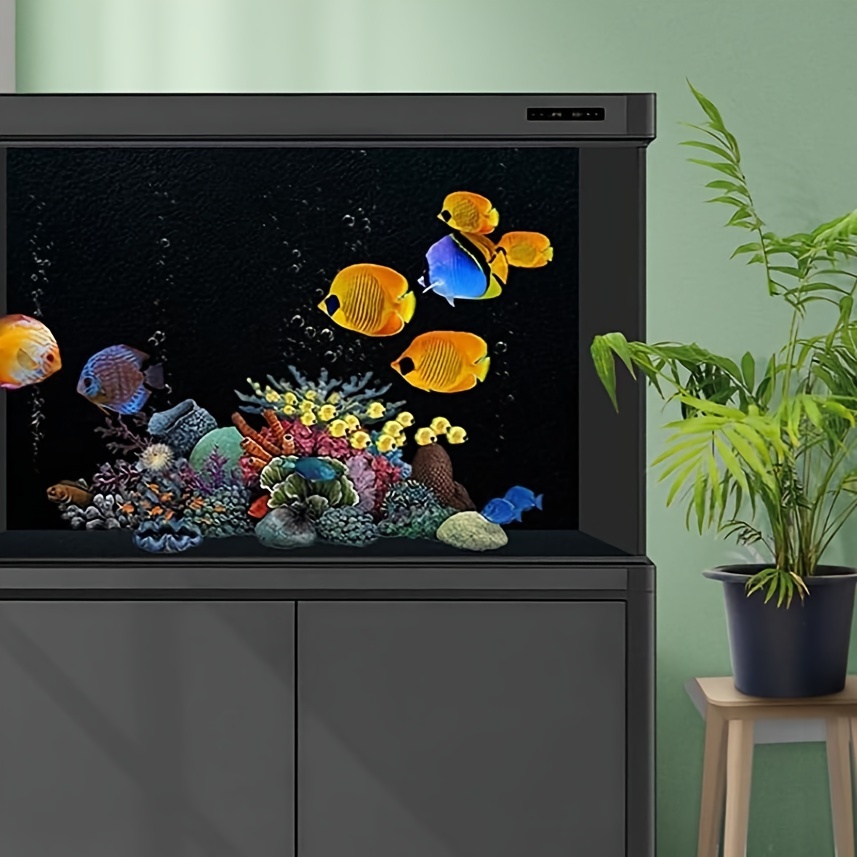 Fish Tank Background 55 Gallon Black Aquarium Background Self