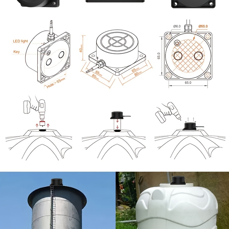 Tuya Wifi Level Sensor Smart Life APP Alert Wireless Level Water Fuel Liquid Level Alarm Indicator Remote Water Level Sensor