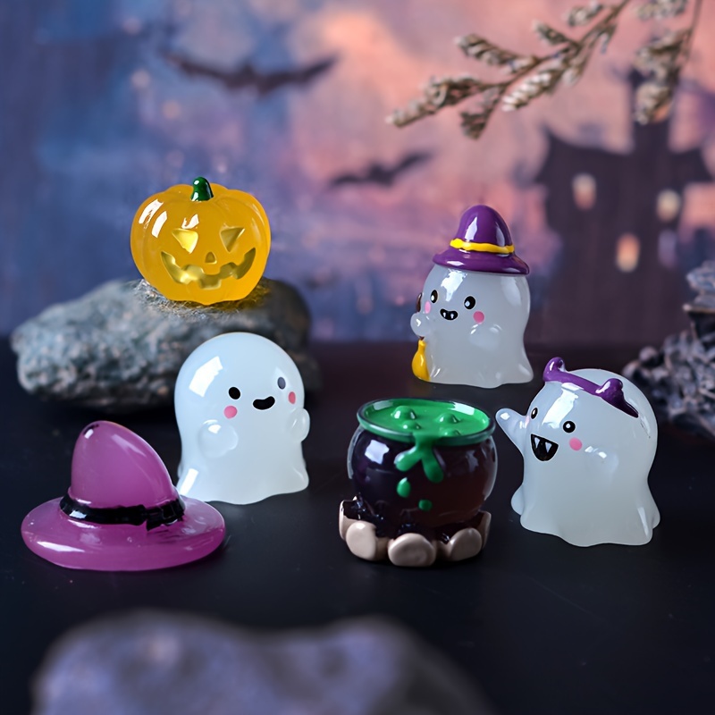 

New Halloween Wizard Hat Ghost Series Micro Landscape Garden Resin Small Ornaments Pumpkin Ghost Halloween Accessories