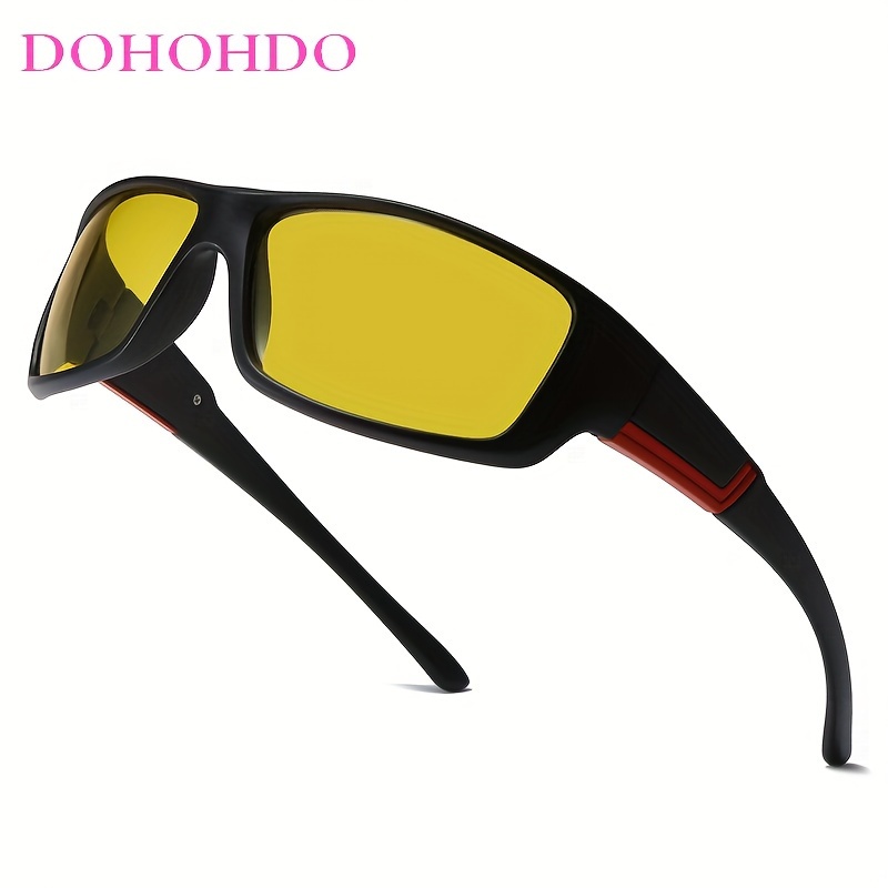 Premium Photo  Yellow sport polarized sunglasses, wind protect, isolated