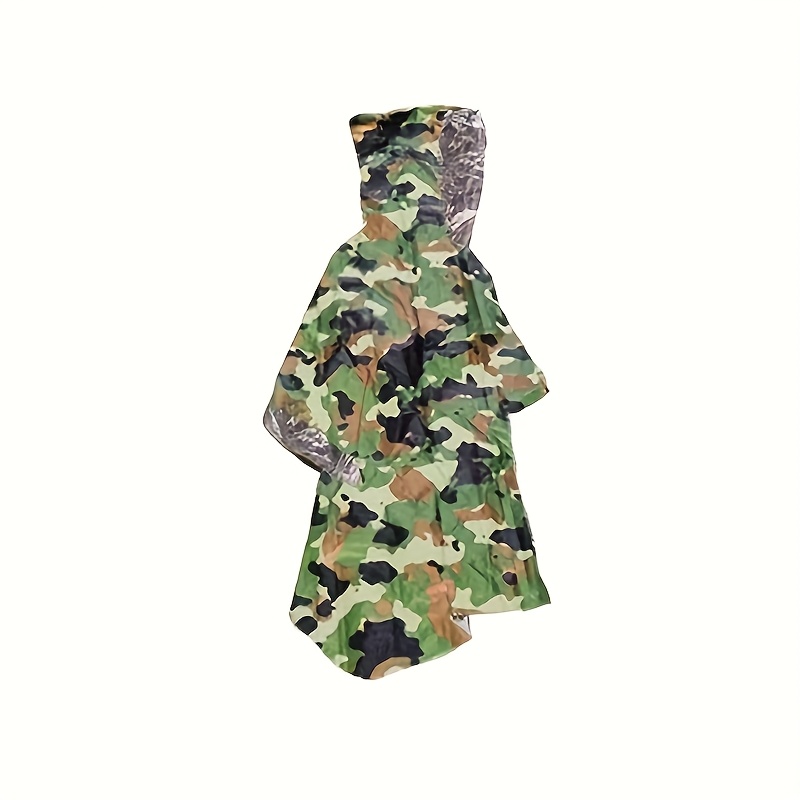 1pc Multicolor Optional! Hooded Outdoor Rain Cape, Travel, Unisex, Personalized Style ! /camo Hooded Rain Cape