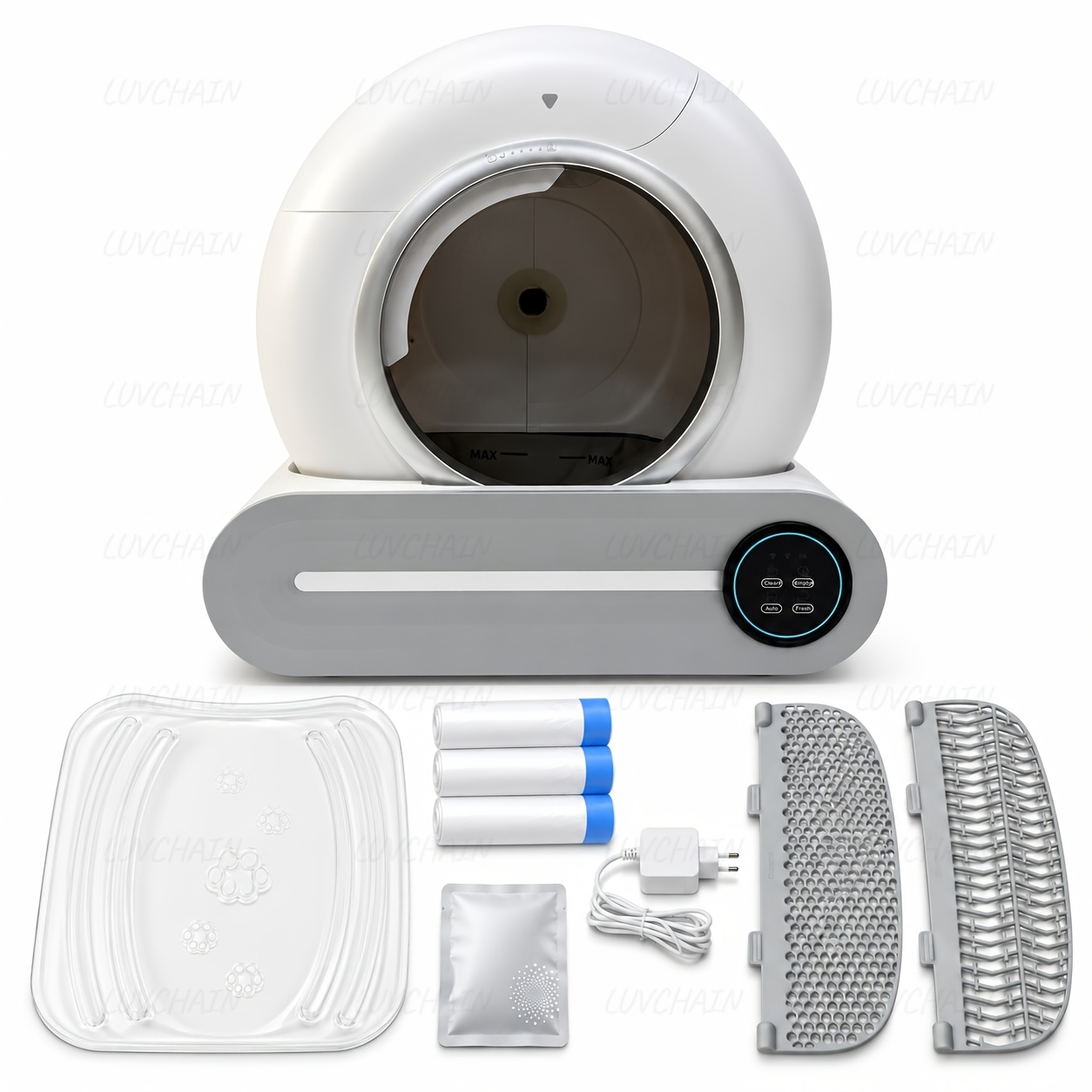 Image of Smart Litter Box, Automatic Cleaning, App Control, Wifi , 65-liter Large Capacity Automatic Litter Box, Without Battery