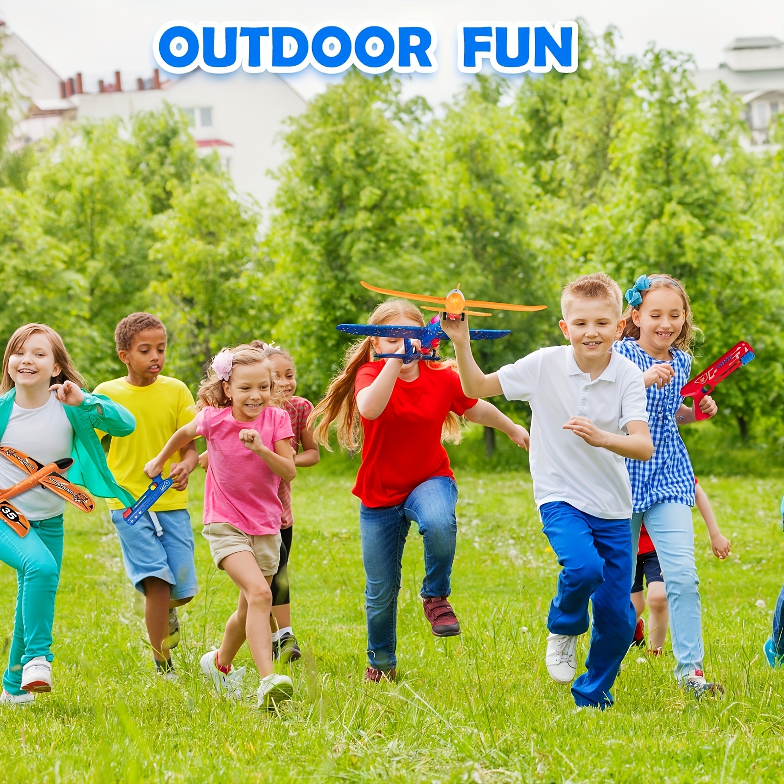 3/6pcs Airplane Launcher Toy With 3 Stickers - Interactive Flying Game, 2 Flight Modes, Durable PP Material, Easy Assembly - Ideal For Outdoor Play, Halloween, Christmas, Birthday Gifts For Ages 3-12