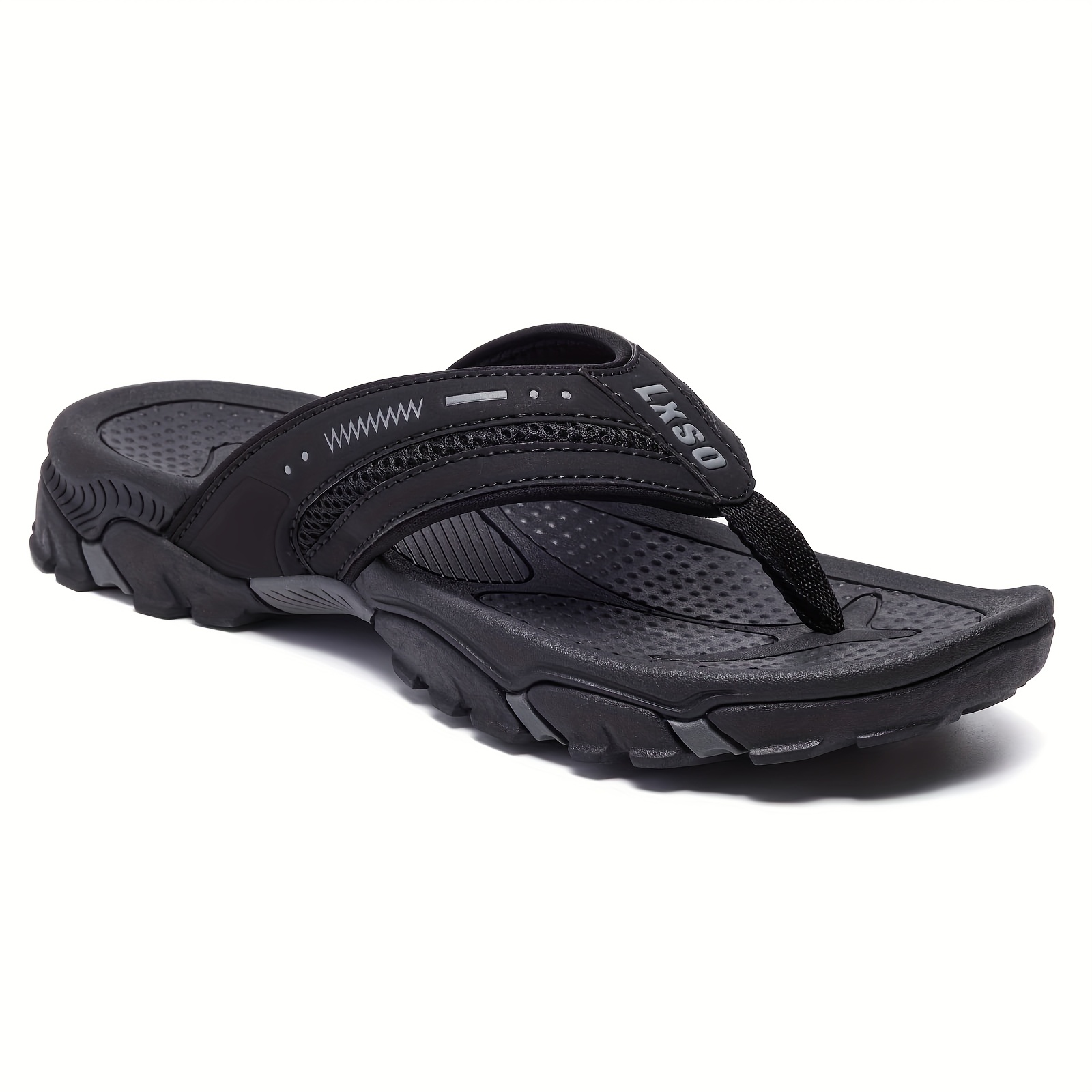 mens casual flip flops stylish solid color comfortable slip  display picture 1