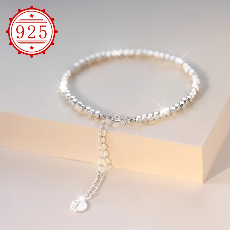 925 Silver Irregular Geometric Cut Bracelet Unisex Hand Ornament