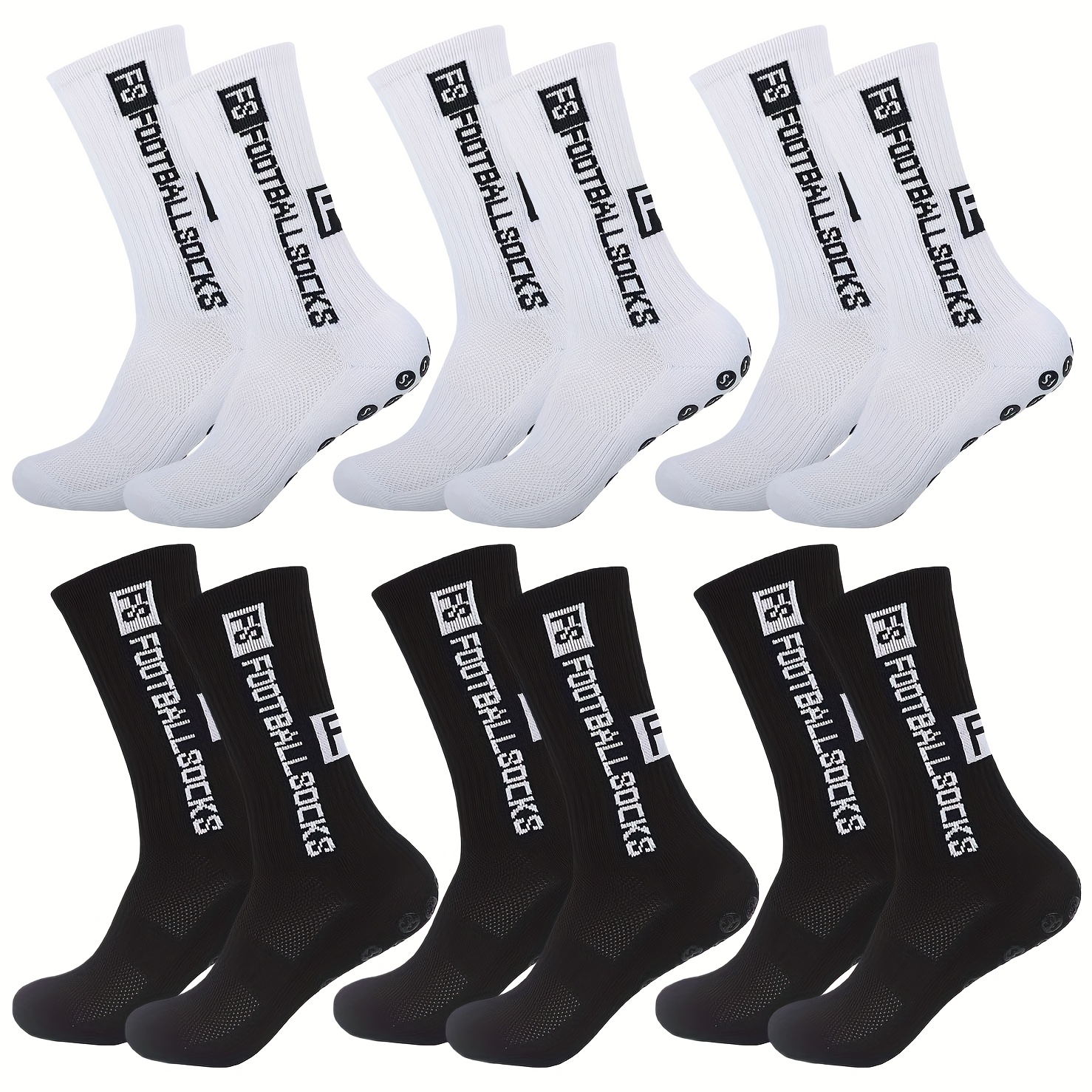 E-shop 3/6 Paar Hochwertige -Rutsch-Griff Socken für Männer & Frauen bei anspruchsvollen Sportarten wie Radfahren, Laufen Wandern