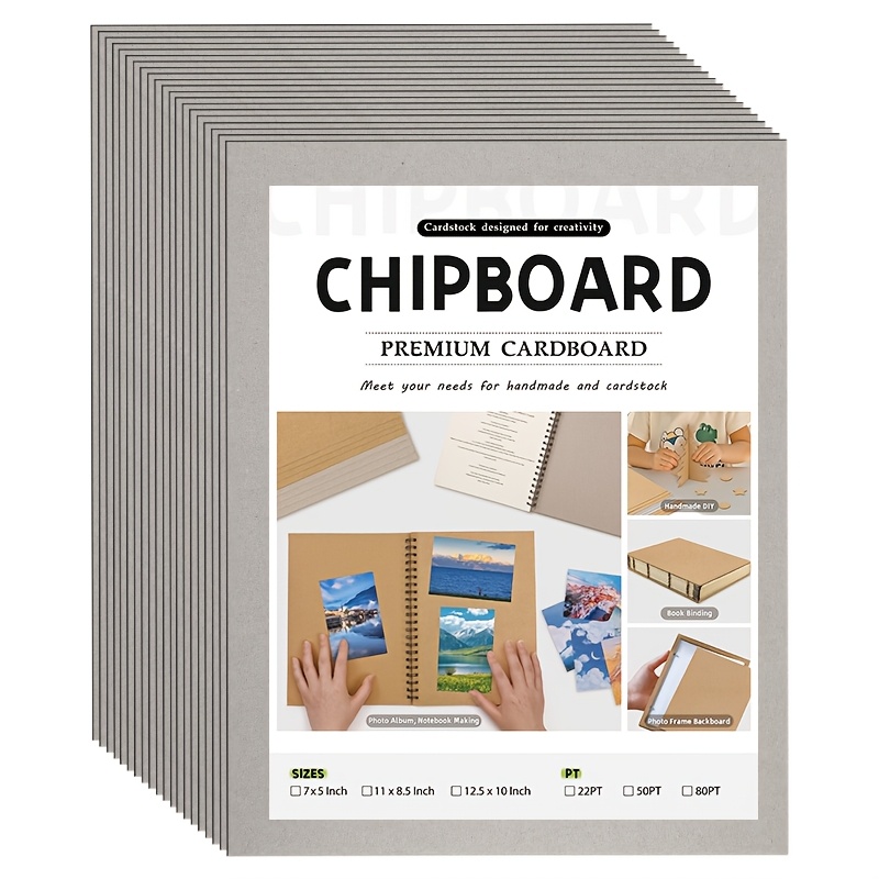 TEMU Chipboard Panels, Bookbinding Board, Craft Cardboard, Durable Chipboard, And Lightweight Cardboard Sheets For -yourself Projects And Packaging