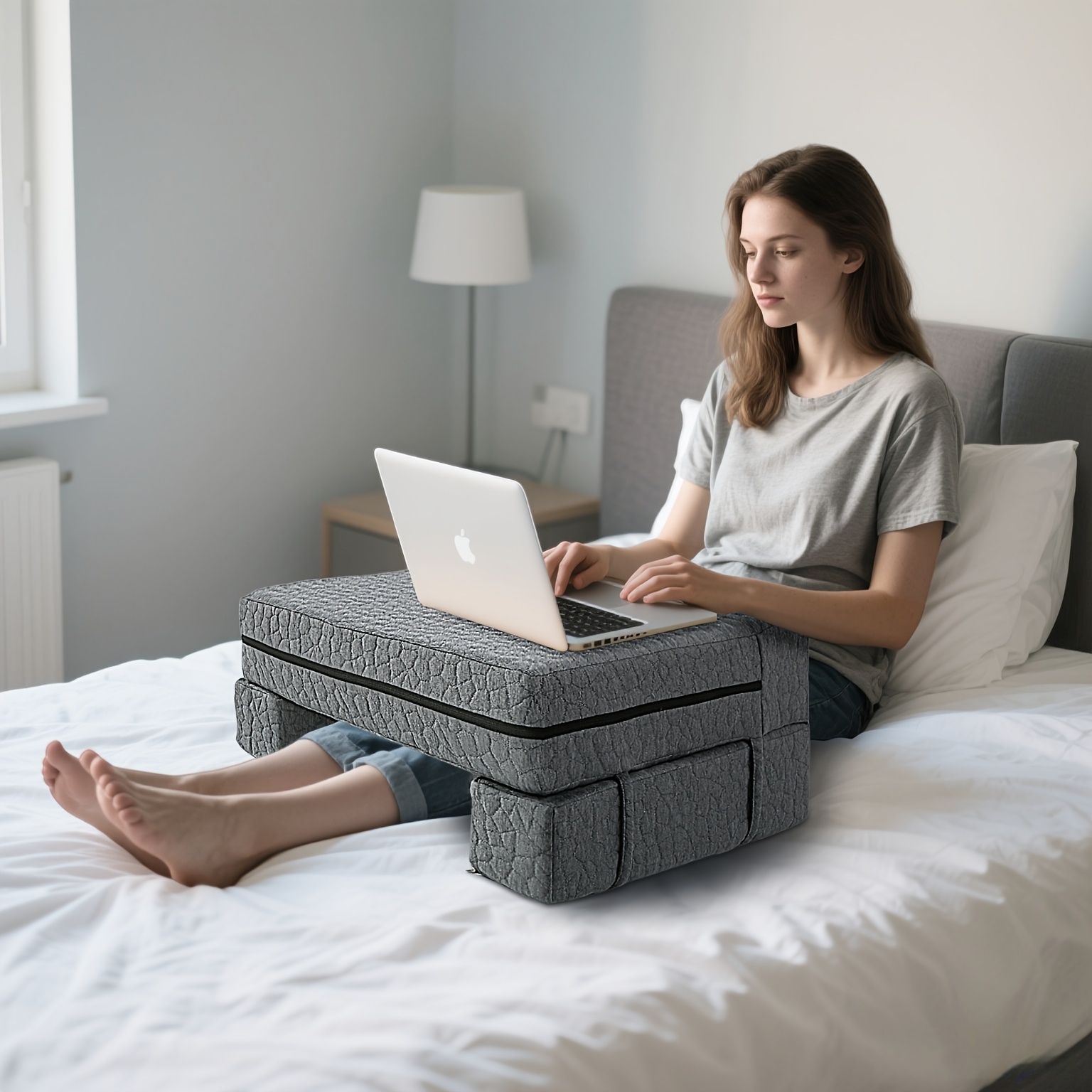 Lesekissen Mit Armlehnen & Verstellbarer Höhe – Extra Groß Für Gaming, Lesen, Häkeln Im Bett Oder Auf Der Couch