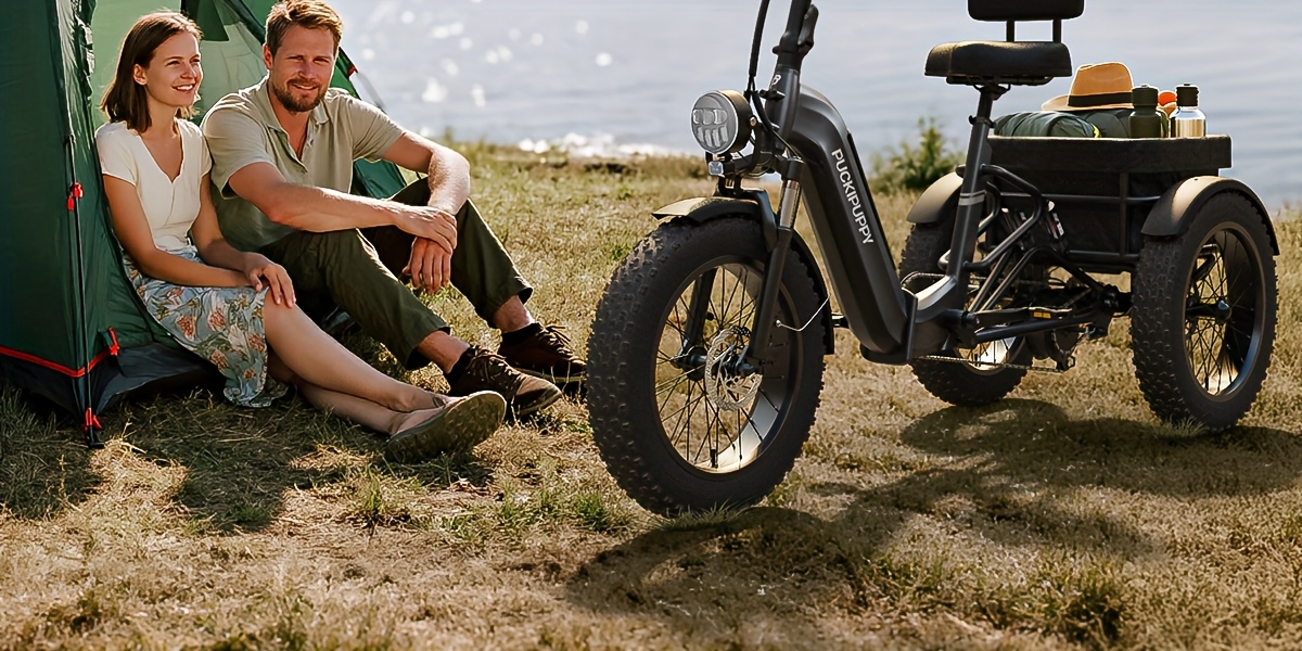 full suspension   for   heavy duty all terrain 20 tire trike with 48v 720wh battery 75 mile range 19mph     torque sensor large basket turn   front rear suspension dual   cargo carrier ideal for men women urban off road riding compatible with 100 240v     voltage Product details 1