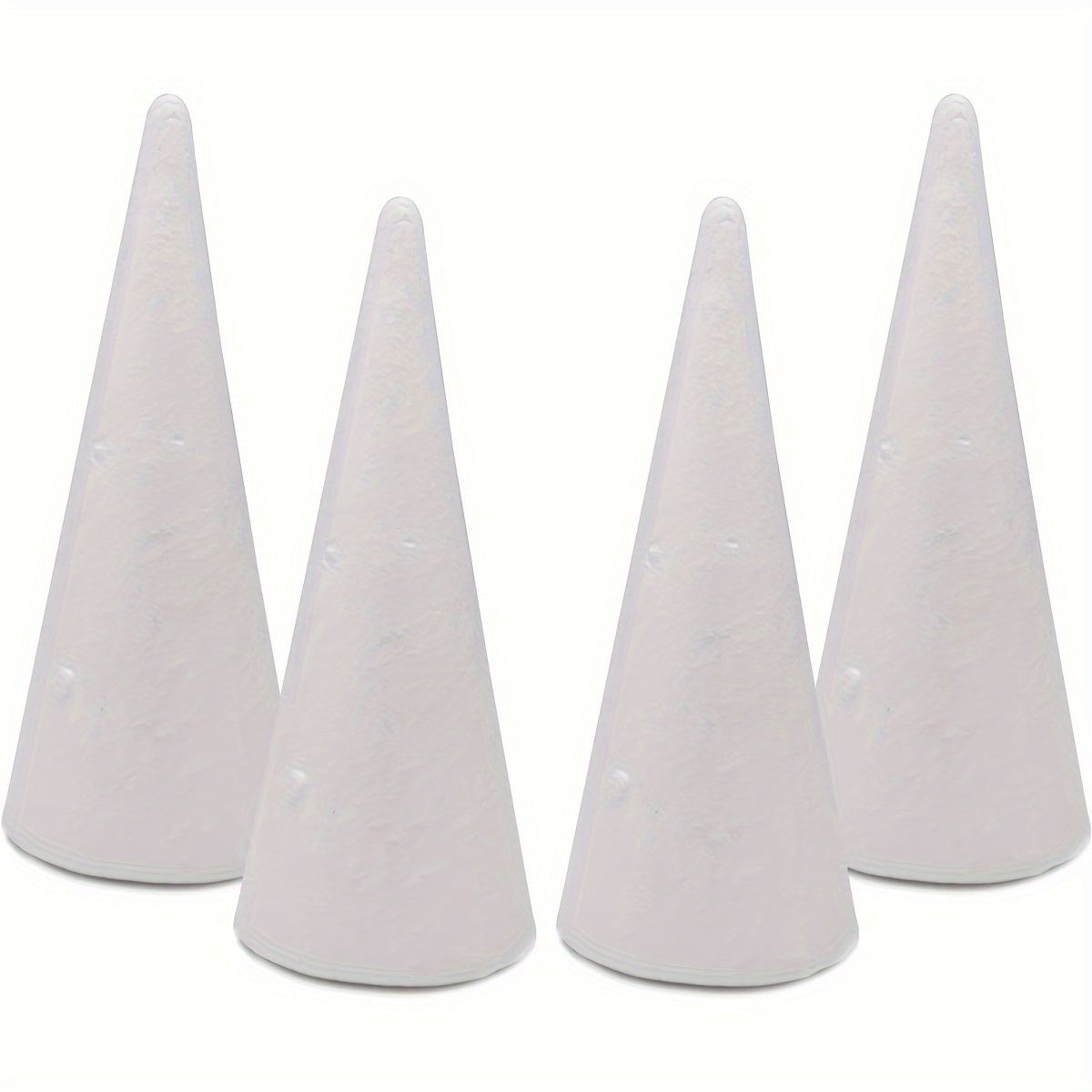 

15pcs 7.68" White Foam Cones For Diy Crafts - Polyethylene Cone Molds For Model Making, Christmas Tree Decor & Floral Arrangements