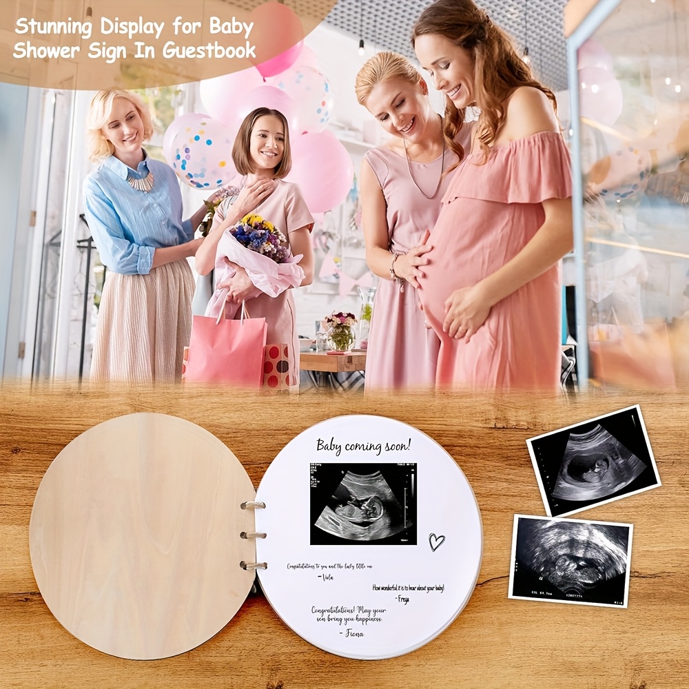 Wooden Keepsake Album with Leaf Motif, Engraved Welcome Message