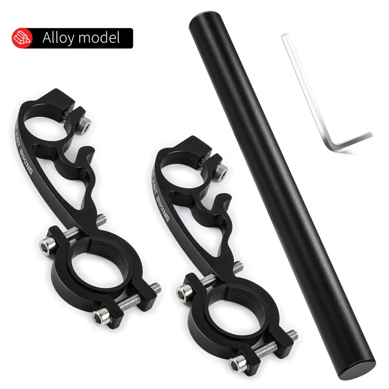 TEMU WEST BIKING Soporte de Extensión de Manillar para Bicicletas, Soporte Multifuncional para Luces, Montaje de Extensión de Manillar para Luces de