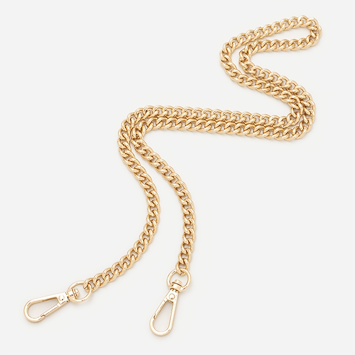 2d Flat - Aluminium Flat Chain Strap Purse Chain Additions Purse Straps Shoulder Cross Body Replacement Straps, With Metal Buckles, Wallet Making, Diy Wallet Making